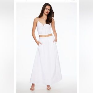 Voluminous Poplin Maxi Skirt